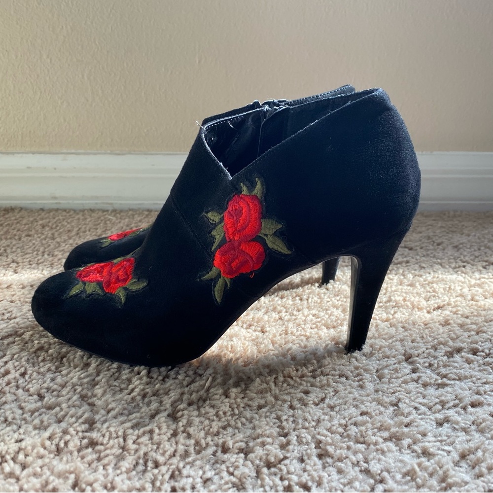 Impo Embroidered Suede Booties - Picture 2 of 3
